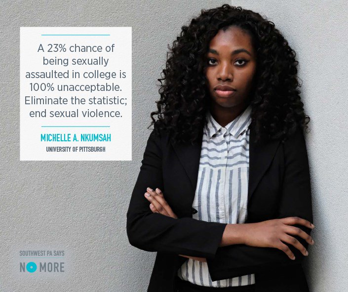 SWPANoMore's tweet photo. Our region says #NOMORE to sexual assault. To see others who are speaking up like Michelle, visit the #VIPProject gallery https://t.co/7cbeIoCpqV. #SAAM https://t.co/ICRvz7XQR6
