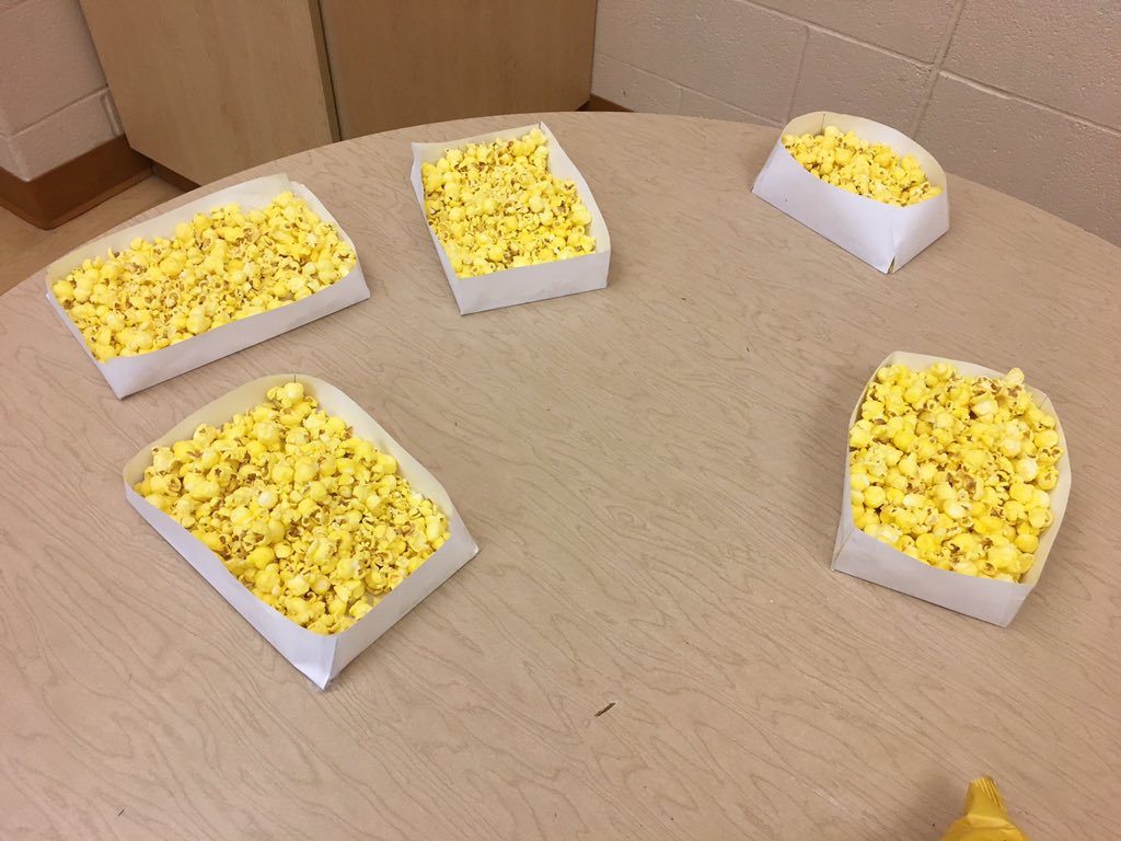 c_hansen21's tweet photo. Hands on math today with a Maximizing Volume activity! We predicted that cutting smaller squares out of the corner would lead to a higher volume for our popcorn containers. #WeAreHB #HBMSPride #engageHB https://t.co/KuFQgGLRNK