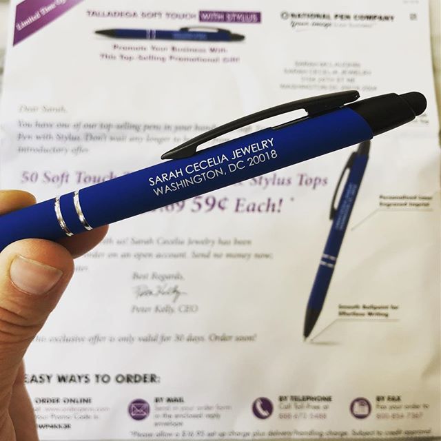 SarahCecelia's tweet photo. receiving an unsolicited pen sample in the mail has validated me a business owner 🎉 #ihavearrived https://t.co/ahnBu0wGao https://t.co/4Gfsp3gGjr