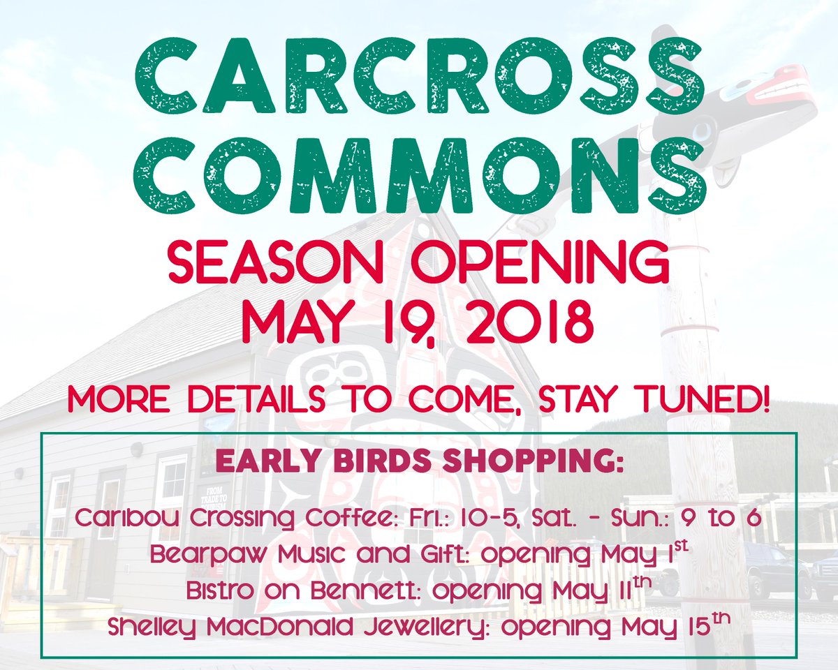 CarcrossCommons's tweet photo. Less than a month before season opening at the #CarcrossCommons!
#VisitCarcrossCommons #DestinationCarcross #ShopLocal #ShopYukon #Artisans https://t.co/YW1gyP3mFp