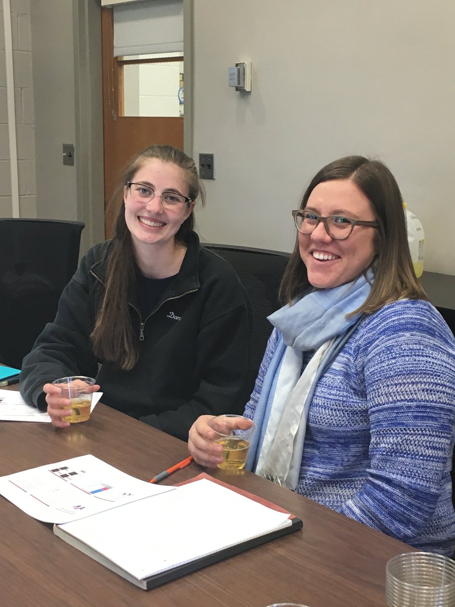 JustinLemkulVT's tweet photo. At group meeting today, we toasted the success of @asalsbur and @DarcyDavidson13 in passing their Qualifying Examinations! Congratulations! #LemkulLab https://t.co/cJdAwx1FiR