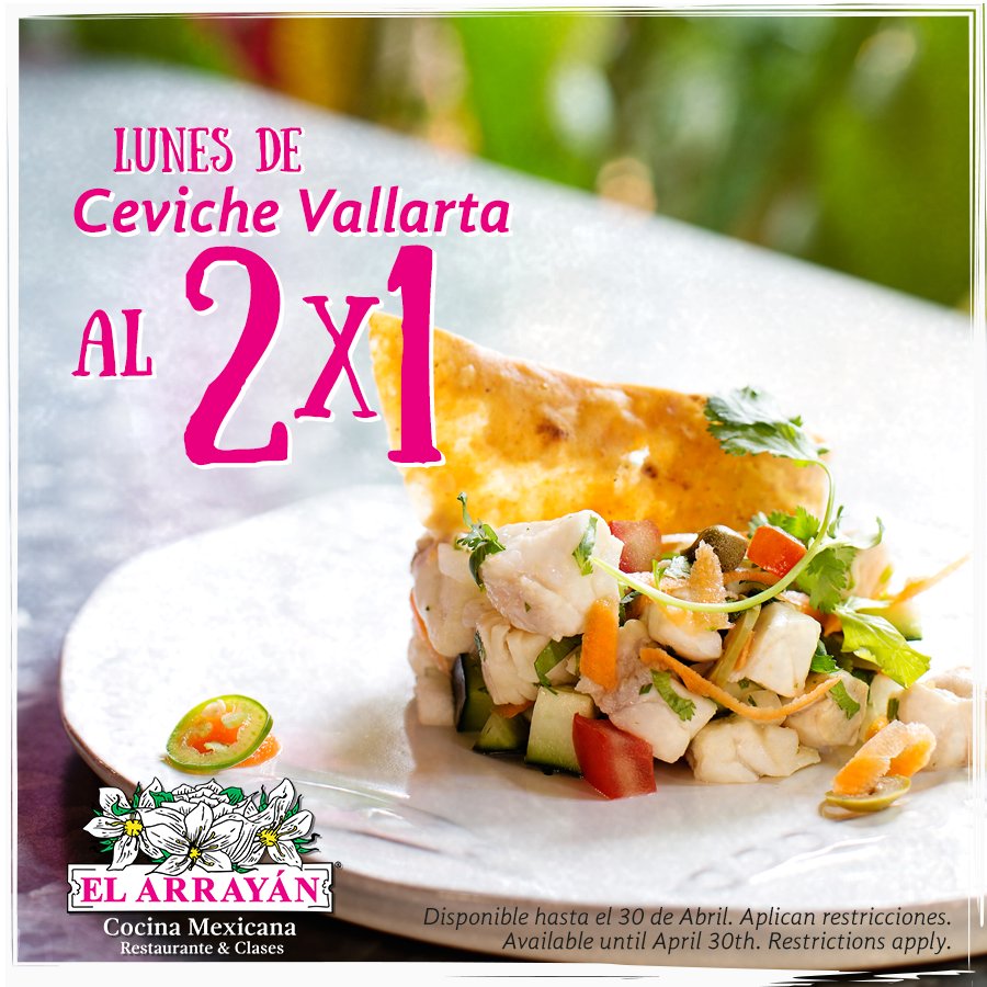 elarrayanpv's tweet photo. Comienza de buen humor el lunes con un rico 2x1 en #Ceviche #Vallarta!
Reserva (322) 222 7195
#ElArrayanPV #PuertoVallarta #Mexquisito https://t.co/3XlPeLoCOd
