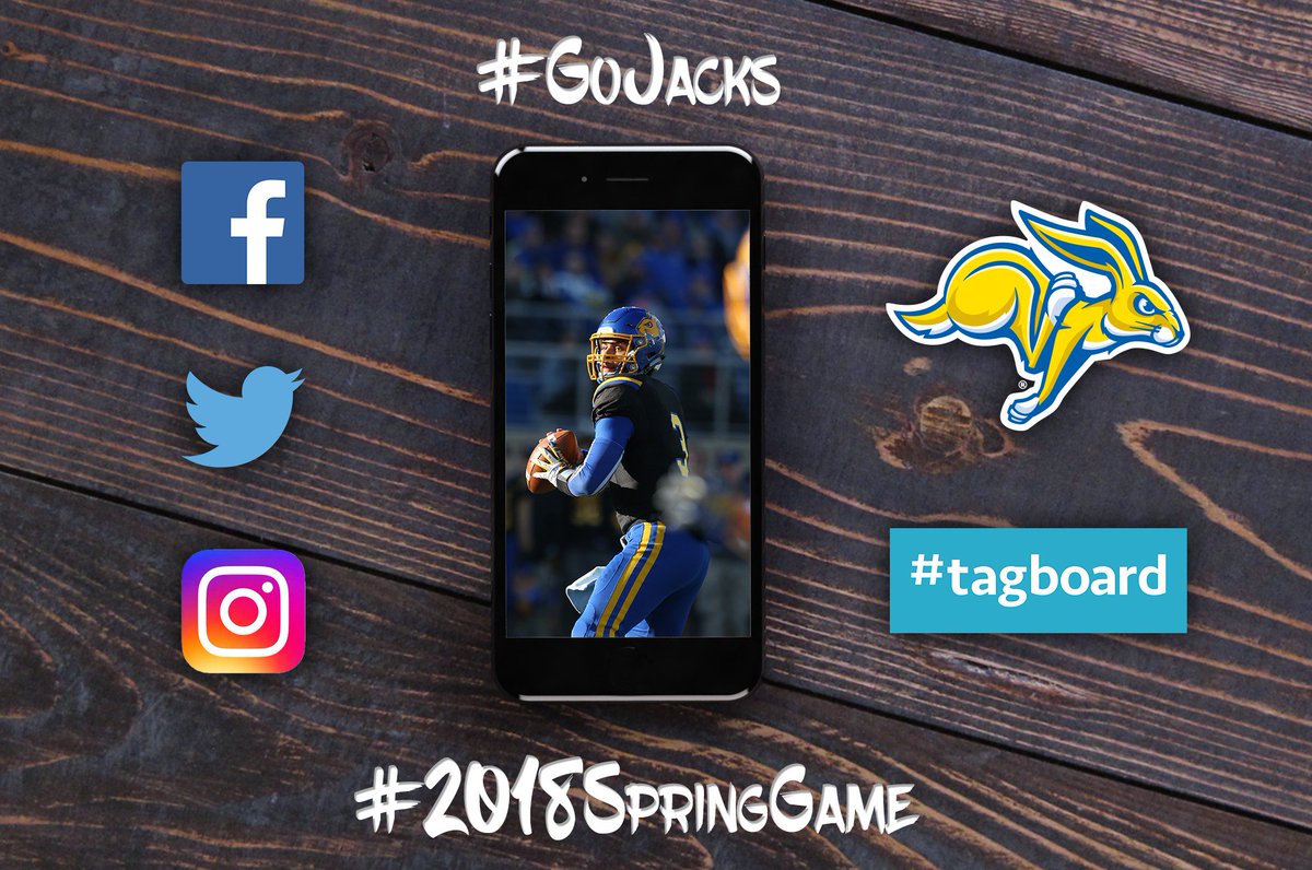 GoJacksSDSU's tweet photo. Coming to tonight's @GoJacksFB Spring Game?
Use #GoJacks and #2018SpringGame to see your posts on the videoboard! https://t.co/eIqMiiZN6Q