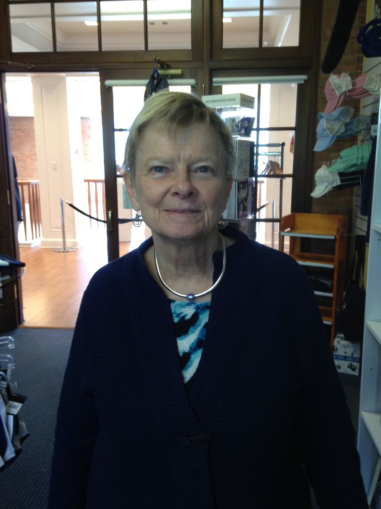 HoltonStore's tweet photo. The beautiful Carol Hillman is here in time for reunion sporting her gorgeous Holton necklace available in the school store. Sale continues through next week. Price drop of 20-30% off selected items. Open tonight till 8pm,  tomorrow 11:30 - 2:30pm https://t.co/iSKHE0RnVv