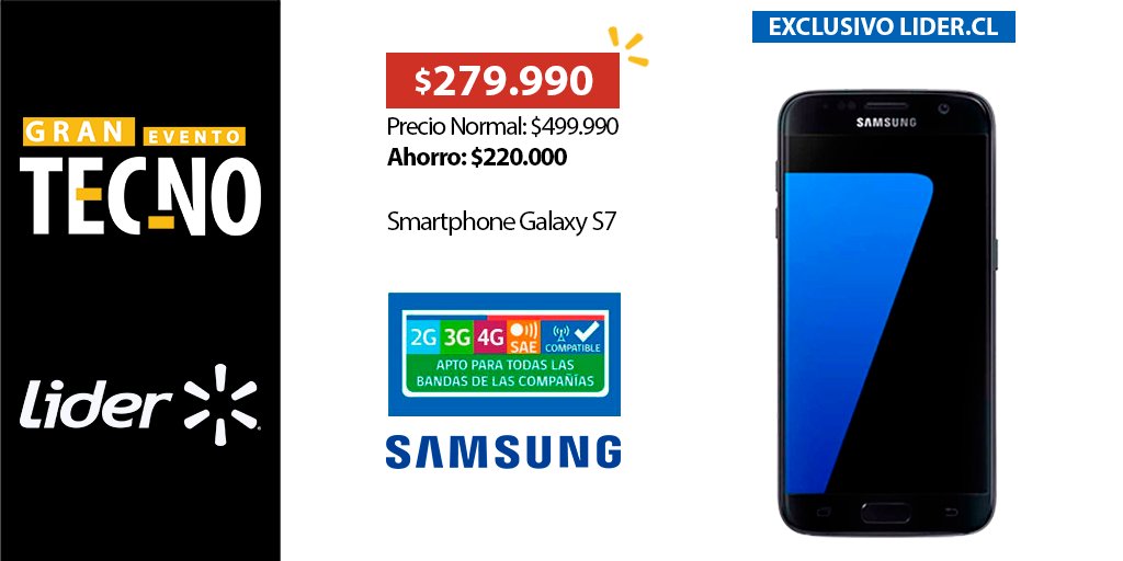 LIDERcl's tweet photo. ¿Ya compraste tu Samsung Galaxy J7 con Gran Evento Tecno de Lider? ¡Tecnología que #TePrende ! Exclusivo en https://t.co/7akXPuNdy8 ¡Sólo hasta el 2 de mayo! https://t.co/rIT0VxjdsL
