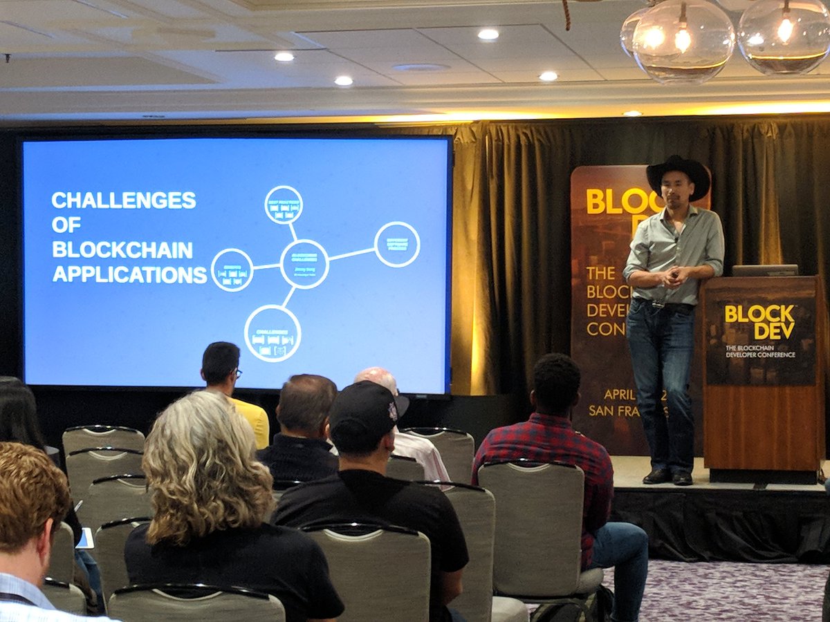 Amberdataio's tweet photo. Challenges of blockchain applications @jimmysong #BlockDev18 @bcap https://t.co/tLeFqwfTi1