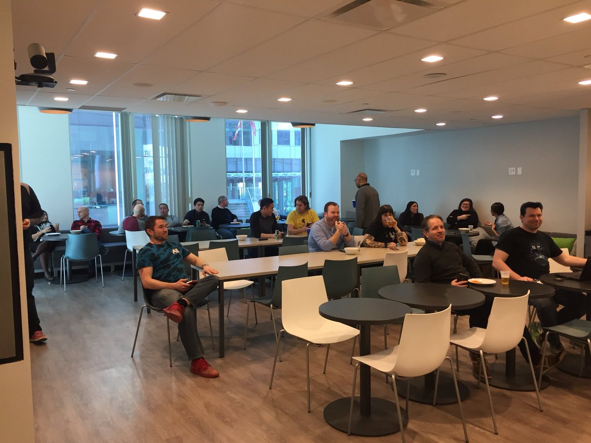 jonathantice's tweet photo. A class session? Nope! Another Friday https://t.co/0sCbEIyhvD competition with beer, snacks and LOTS of laughter! #LifeatAV (onscreen content not appropriate for all viewing audiences) https://t.co/uAdpCrHEFP