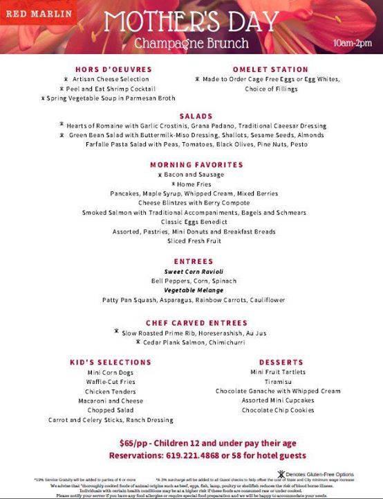 HyattMissionBay's tweet photo. Raise a toast to the wonderful lady we call Mom! Join us at Red Marlin on Sunday, May 13th from 10am to 2pm for our Mother's Day Brunch! 619-221-4868 for reservations #MothersDay #Hyatt #MissionBay #SanDiego #Hrmb #May13 #inahyattworld #redmarlin #welovemom #MothersDayonthebay https://t.co/CkfkLqGPpG