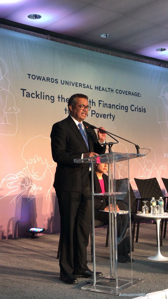 DrTedros's tweet image. Thanks for hosting us today at the @WorldBank to discuss #HealthForAll, @JimYongKim. Universal health coverage, based on strong health systems and primary care, can not only prevent health disasters, it can prevent economic disasters.