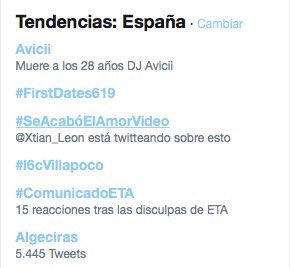 Trendings_AM's tweet photo. #SeAcabóElAmorVideo acaba de estrenarse y ya cuenta con más de 50mil visitas, además se ha convertido en tendencia en:
🇨🇴 Colombia
🇨🇱 Chile
🇦🇷 Argentina 
🇧🇷 Brasil
🇪🇸 España 👏🏻👏🏻
Continúa usando el ht y suma a tu país a las tendencias, vamos a por el TT global!! https://t.co/Om7mPsNYLt
