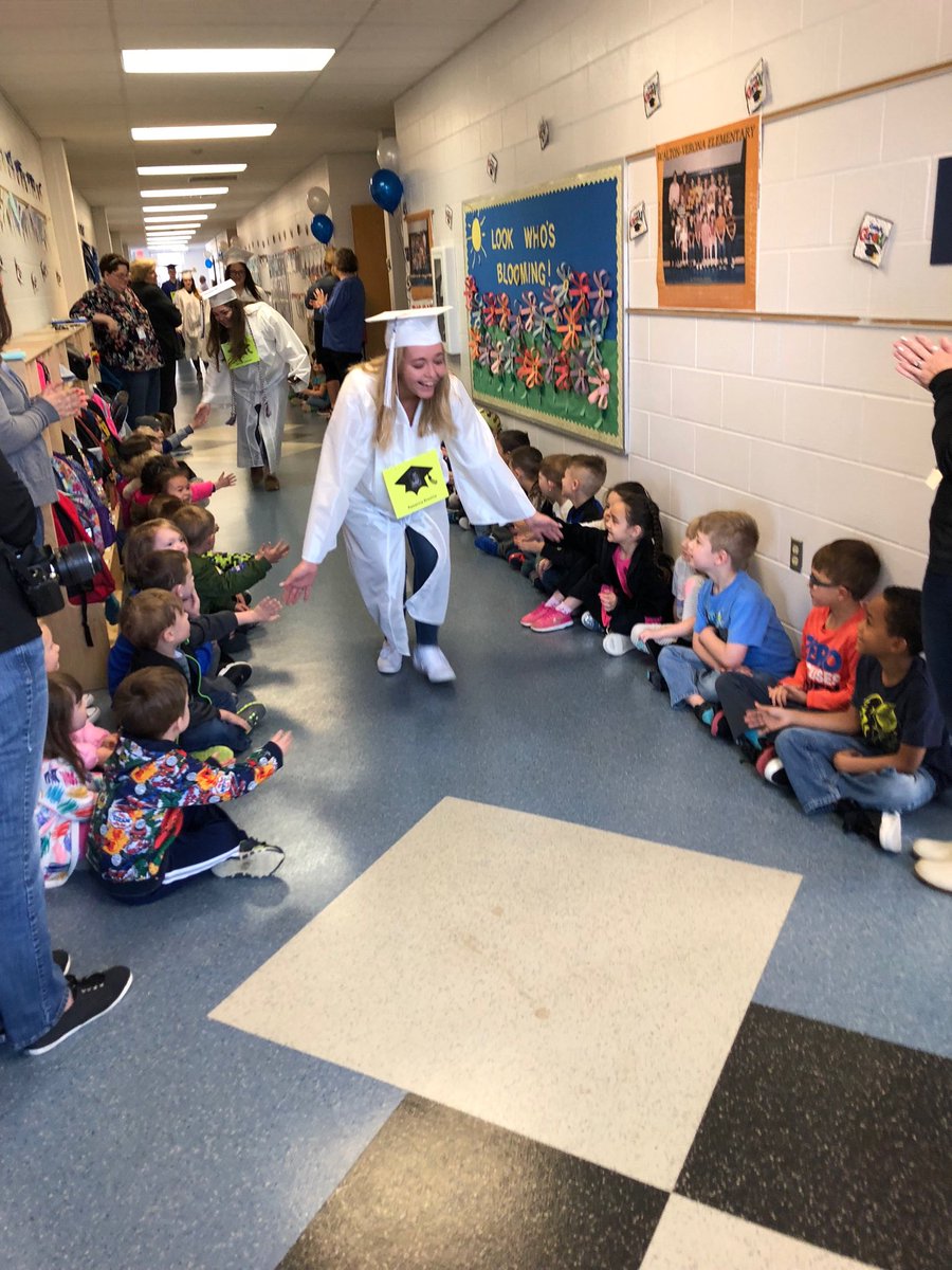 WaltonVeronaHS's tweet photo. Senior Walk for the Class of 2018 through the halls lined with the Class of 2030! https://t.co/vb2rg6HJFy