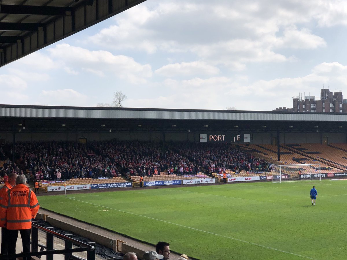 Lincoln city fans at port vale #LCFC #PVFC