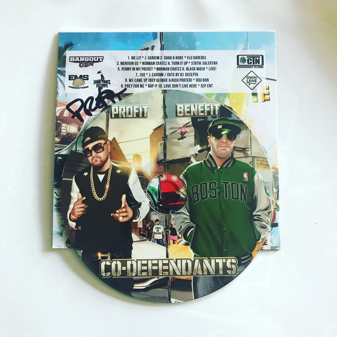 EMS member <a href="/benefitctn/">Benefit (EMS)</a> dropped “Co-Defendants” recently with <a href="/iamprofit/">Profit</a> 🔊🔊🔥🔥 Cop that everywhere!!
#RealHipHop 👊👊