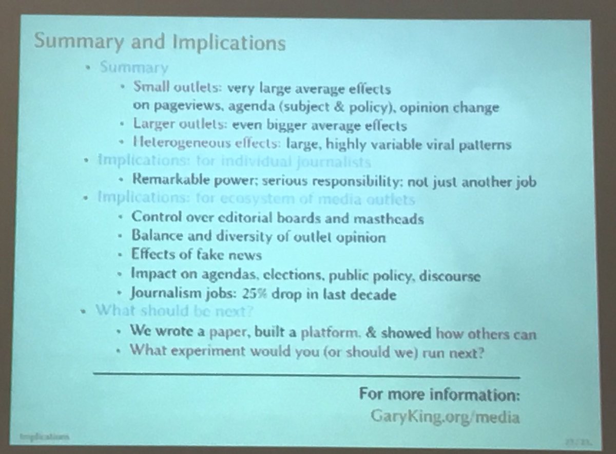 Prof_Han's tweet photo. @kinggary talked about #news #media effects @ #SLAMM2018. Fantastic study! https://t.co/kJIFzTMFPA