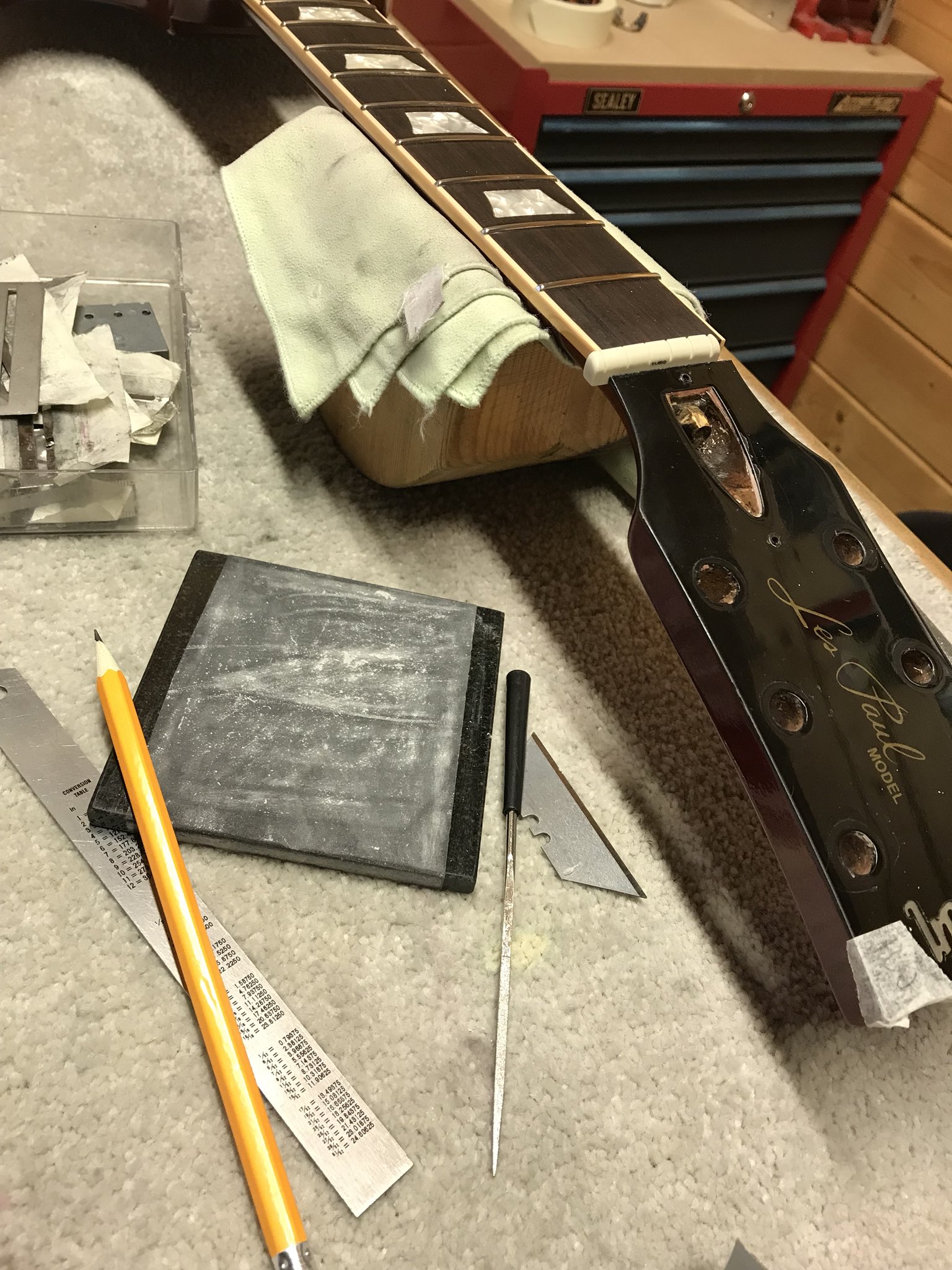 Guitarlodge on Twitter "Frets & nuts bending heavy duty Dunlop 6000 fret wire ready to install