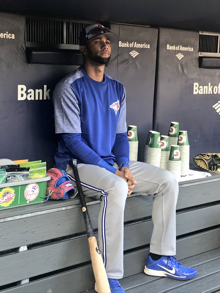 thehazelmae's tweet photo. Taking a minute to let it all sink in #InTheShow #MLB @yunitogurriel #BlueJays https://t.co/v1K5cgqIOe
