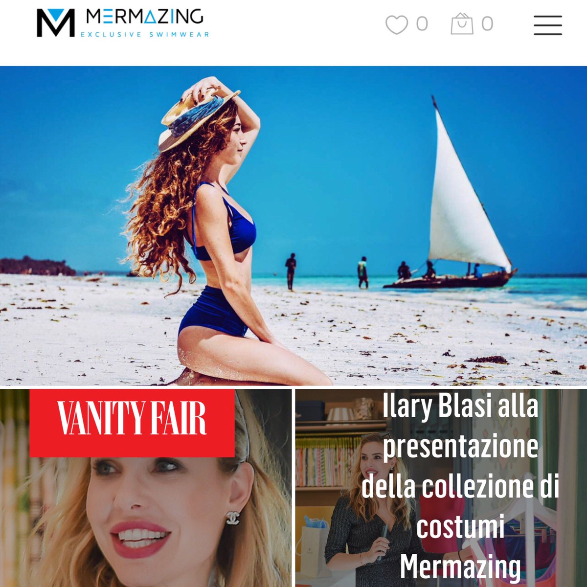 Orgogliosi di aver realizzato il nuovo sito di e-commerce mermazing.it Costumi  da bagno originali.  <a href="/ilaryblasi/">Ilary Blasi</a> la pensa come noi su <a href="/VanityFairIt/">Vanity Fair Italia</a> 
#summer #beachwear
