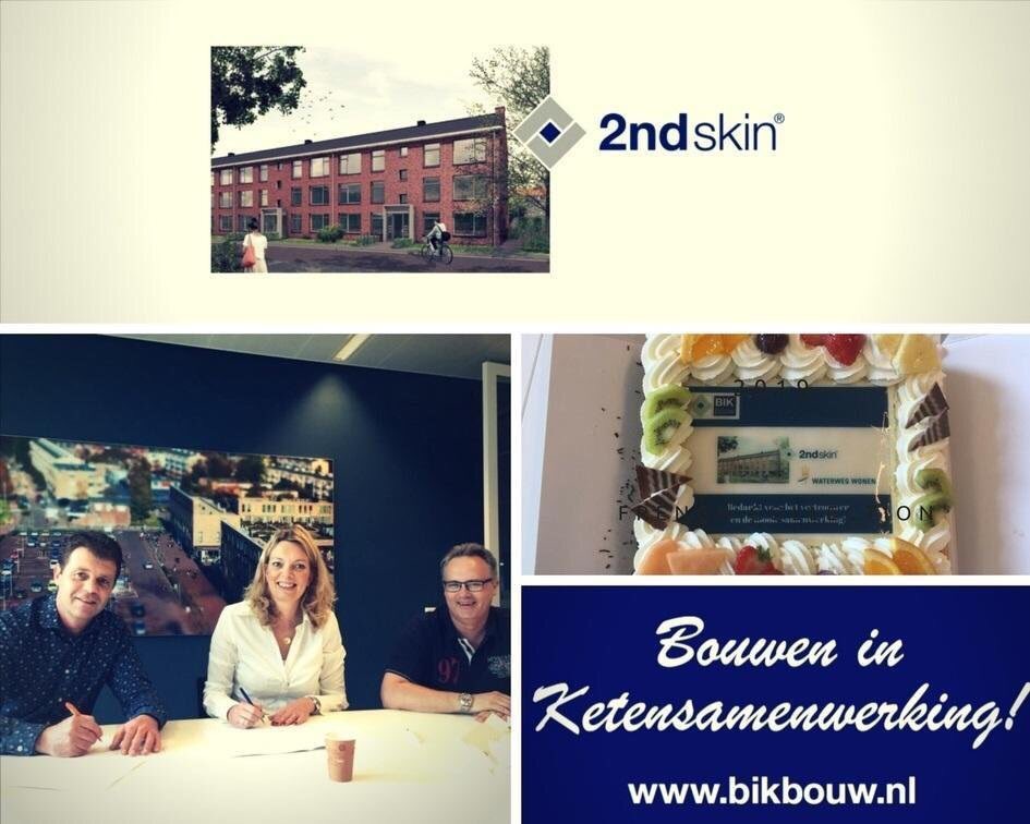 Blij en trots met vervolgopdracht <a href="/WaterwegWonen/">Waterweg Wonen</a> . Vandaag contract getekend met @mariekekolsteeg, Nathalie van Nieuwkoop, <a href="/JasperSluimer/">Jasper Sluimer</a> en @OnnoWal. Een mooi project; 183 woningen renoveren naar energiezuinige woningen. We gaan deze uitdaging met veel plezier aan!