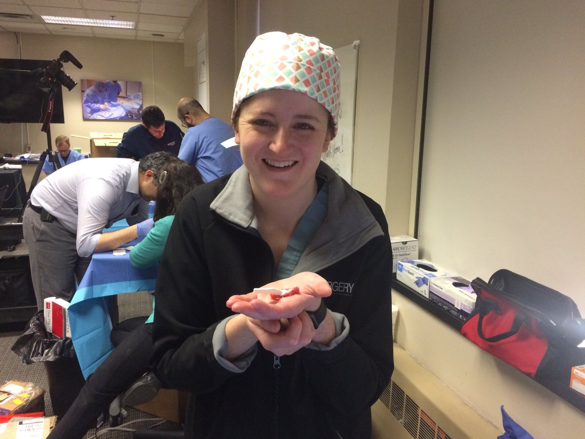 UABVascular's tweet photo. Dr Bowne’s 1st anastomosis!  It’s a beaut!   @UABVascular @UABSurgery  #vascularsimulation https://t.co/M9TvAXPmBi