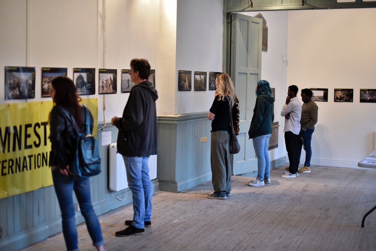 Thanks everyone that joined Amnesty International Plymouth 'I Welcome' show at St Saviours (Plymouth) this evening - provoking works by <a href="/MagnumPhotos/">Magnum Photos</a> photographers. Exhibition runs over the weekend, so if in Plymouth pop by! Thanks also <a href="/LukePollard/">Luke Pollard MP</a> <a href="/CharlotteHollo/">Charlotte Holloway 💚</a> for making it!