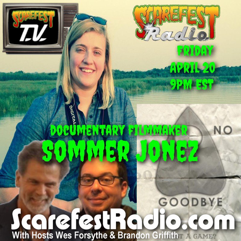 ihuntghostscom's tweet photo. On @TheScarefest Radio tonight we talk to Sommer Jonez about her new #ouija #documentary "Yes, No, Goodbye" via @SpiritBoardFilm
9PM EDT at https://t.co/pxA64oCMWZ
Chat - Listen - Watch - Win https://t.co/XoZ4s8LQHo