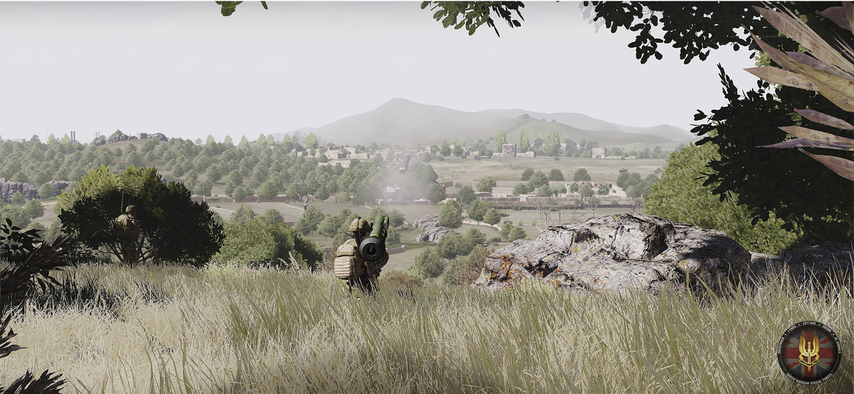 UKSFMilsim's tweet photo. In their latest operation, 1 PARA pushed further east to secure the South Eastern area to facilitate the setup of a secondary front line in the East side manned by the LLF.  @Arma3official #arma3 https://t.co/EvmrLSdbSL