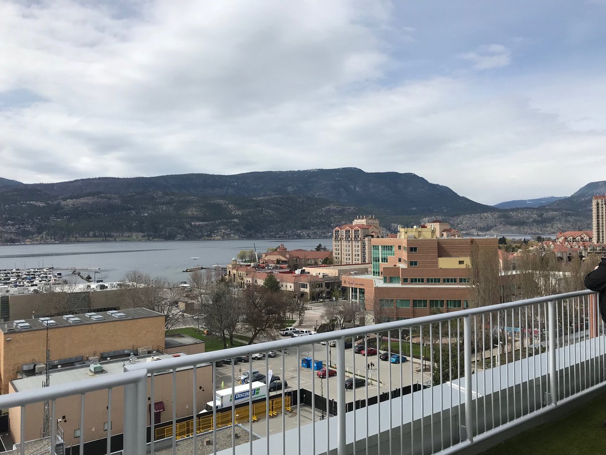 Enjoying the rooftop view of Kelowna and the lake at the Innovation Centre. #CISCBC2018