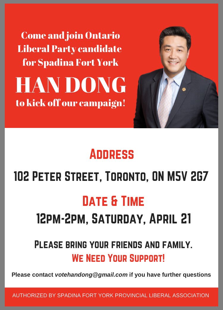 sweetpetexxx's tweet photo. Come one, come all @OntLiberal ‘s to @HanDongOntario Grand Opening of #spafy #SpadinaFortYork #Liberal Campaign Office!! #HD18 EXCITING TIMES!!! Our Team is READY. Let’s 👏 Get 👏 Started 👏 #Trinspa #Toronto https://t.co/6FQntn2Ifw