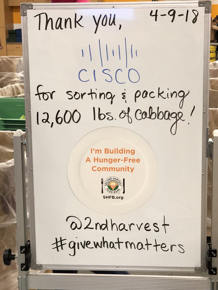 Janey_C_H's tweet photo. Not only can @Cisco_Invests invest, we can also pack 12,600 pounds of cabbage in record time @SecondHarvestFB @2ndharvest.  Found my special calling after building 600+ cardboard boxes with @salvagno &amp; @MattCarbonara paper cuts and all! #givewhatmatters https://t.co/RIyCdrECCU