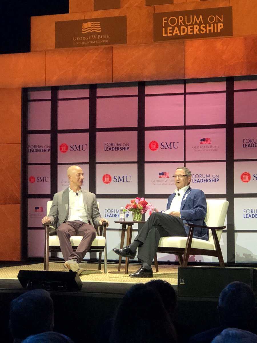 LylaKohistany's tweet photo. As an Afghan immigrant, heartened to witness this conversation with @JeffBezos. “You need mentors, you need someone who loves you, to succeed...my dad was a Cuban immigrant...and my mom had me at 17.  I won the lottery with my parents.” Thanks to @TheBushCenter for hosting. https://t.co/CC8gD0Sc2F