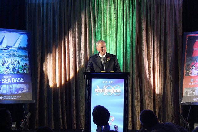 WesierskiZurek's tweet photo. We are very pleased that our Senior Partner @chriswesierski was chosen as a Man of Character by the @OCBoyScouts last night. He was awarded with his trophy at the Irvine Marriott in front of about 400 people. #ocbsa #manofcharacter https://t.co/RKtNAvbN95
