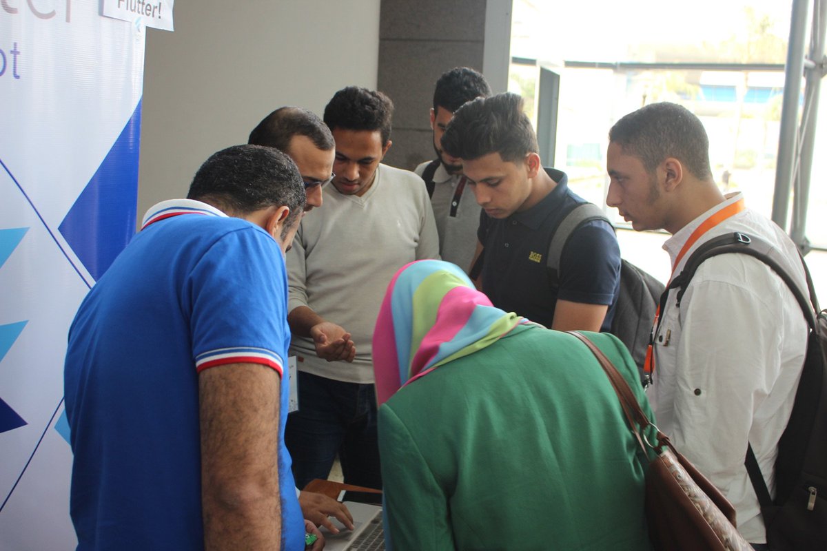 FlutterEgypt's tweet image. The second Day of MWD 2018 was great more than 100 Developer came to us and asked about @flutterio , tomorrow is the last day, do not waste the chance!

#Flutter 
#FlutterEgypt