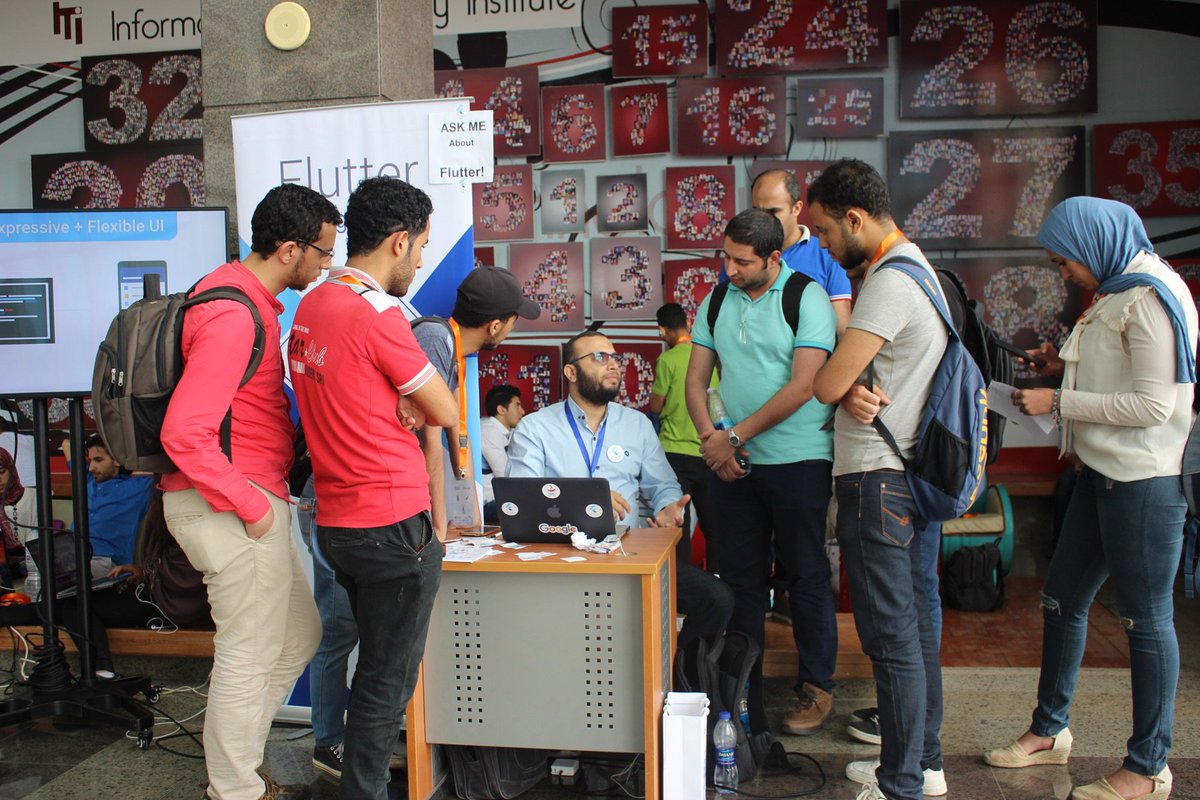 FlutterEgypt's tweet image. The second Day of MWD 2018 was great more than 100 Developer came to us and asked about @flutterio , tomorrow is the last day, do not waste the chance!

#Flutter 
#FlutterEgypt