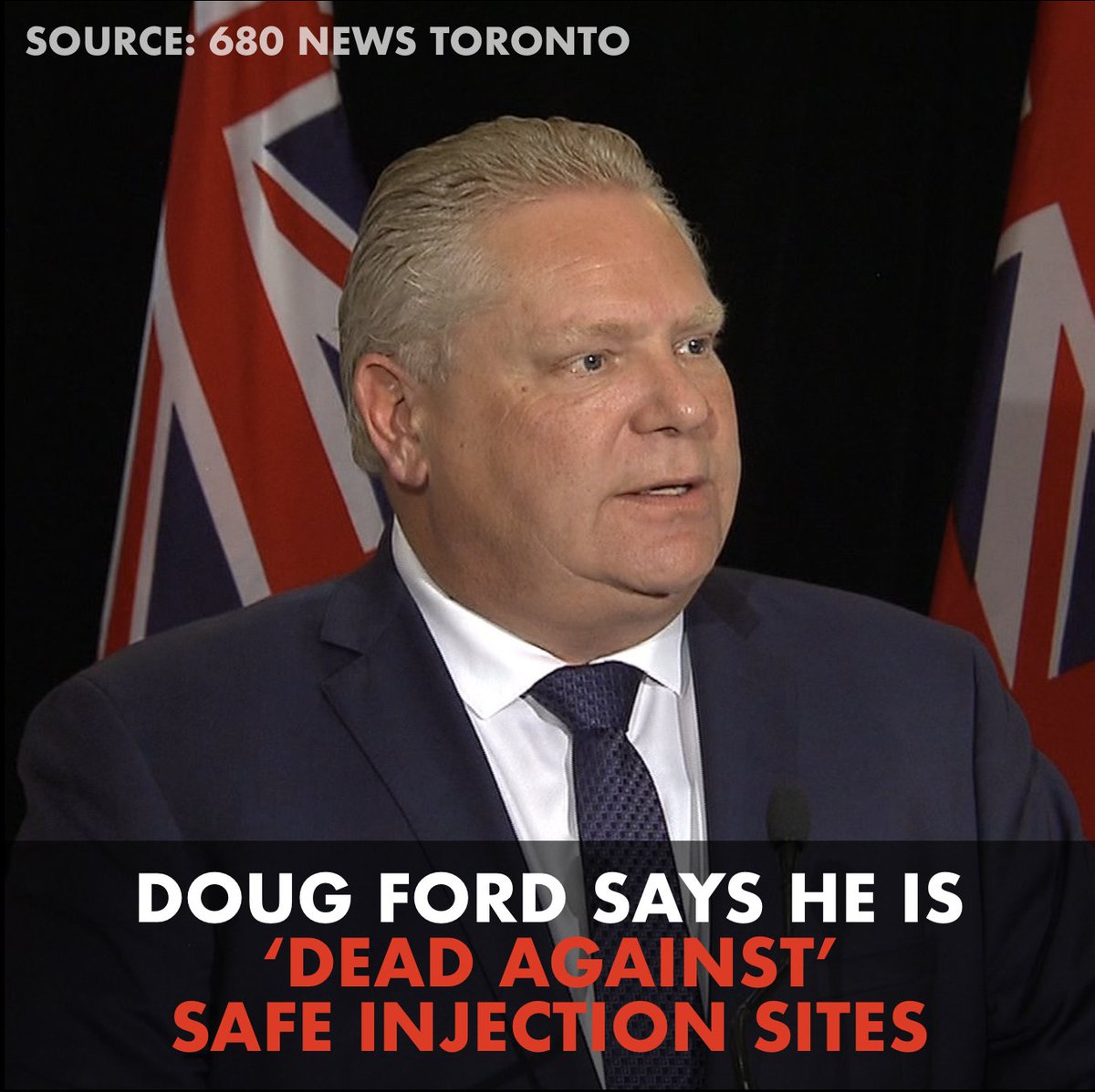 AbootNews's tweet photo. Doug Ford 'Dead Against' Safe Injection Sites https://t.co/h9p4Zuc3cp