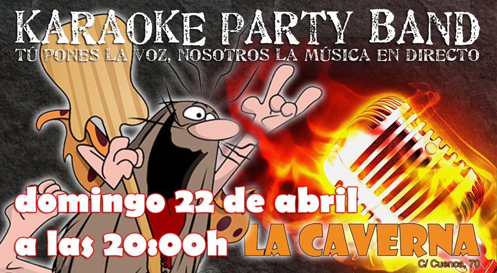 Este domingo nos estrenamos en <a href="/lacavernavlc/">La Caverna Valencia</a> , calle Cuenca 70, Valencia. A las 20:00h. Os esperamos!!!!!!