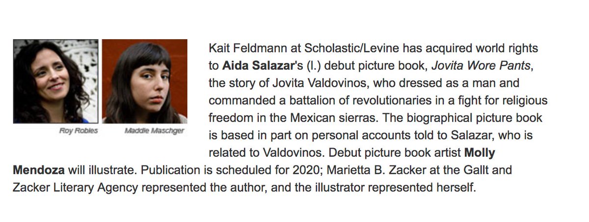 So proud of editor @kaitfeldmann.* Jovita Wore Pants sounds totally awesome. #AidaSalazar #MollyMendoza @AALBooks 
*I'm her mom.