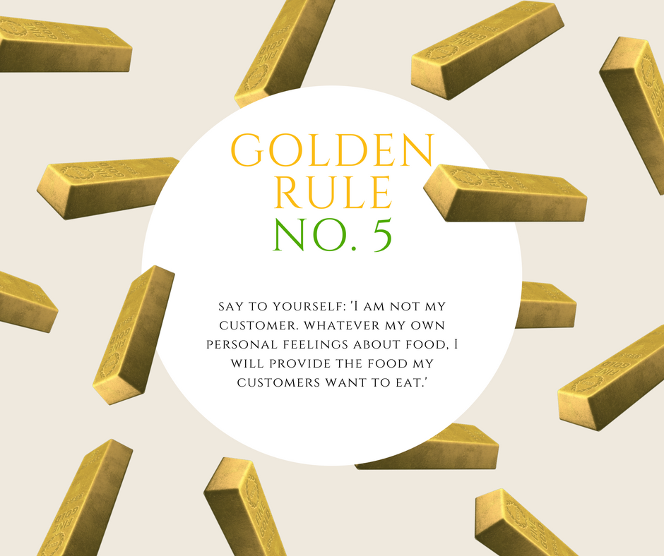 Your customers need to be front of mind at all times during #menuplanning! Find more #GoldenRules for running a profitable and successful #foodbusiness in my book ow.ly/lE8P30jAzPX #publican #chefstalk #restaurantowner