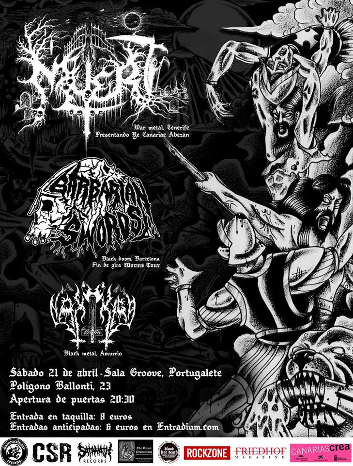 HMetalBrigade's tweet photo. Fin al repaso a la oferta musical para mañana con @Strikebackmetal @VortexxHD_ @AcidProyectBand #OutLines y #DarkSteel en Santiago de Compostela @BarbarianSwords #Muert666 y #Nakkiga en Portugalete y @undercoldsun @Nocheterna @CainsDinasty #PugNatoR y #SakeMate en Alicante https://t.co/EmZeee5UKW