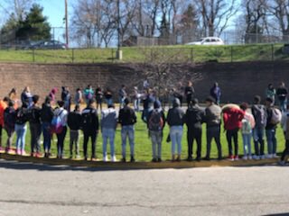 AlwaysRepUPREP's tweet photo. UPrep students and staff participated in a peaceful demonstration against gun violence today that began in the auditorium watching powerful videos, silent circle up outside and concluded honoring those that we’ve lost with ribbons.  #FinishingStrong💪🏾 @AlwaysRepUPREP @PPSnews https://t.co/ProqCwD0Oe