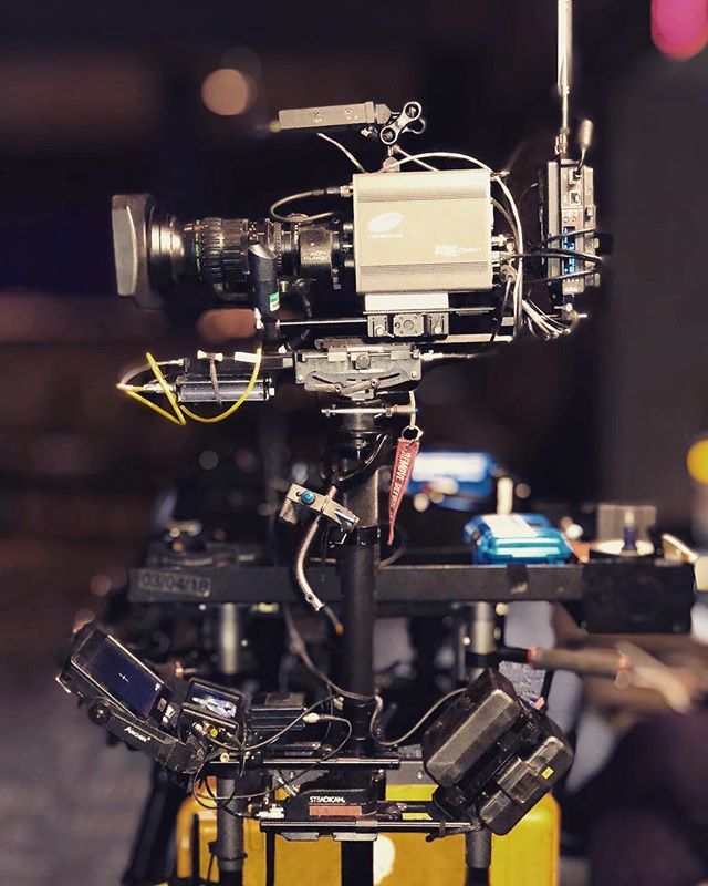 fowlerfilms's tweet photo. Getting ready for 6.5 hrs of Steadicam church. Pardon the mess, this was pre-tidy up cables. @tiffencompany @teradek https://t.co/XMnHFksrIM https://t.co/FpyaWOzRY6