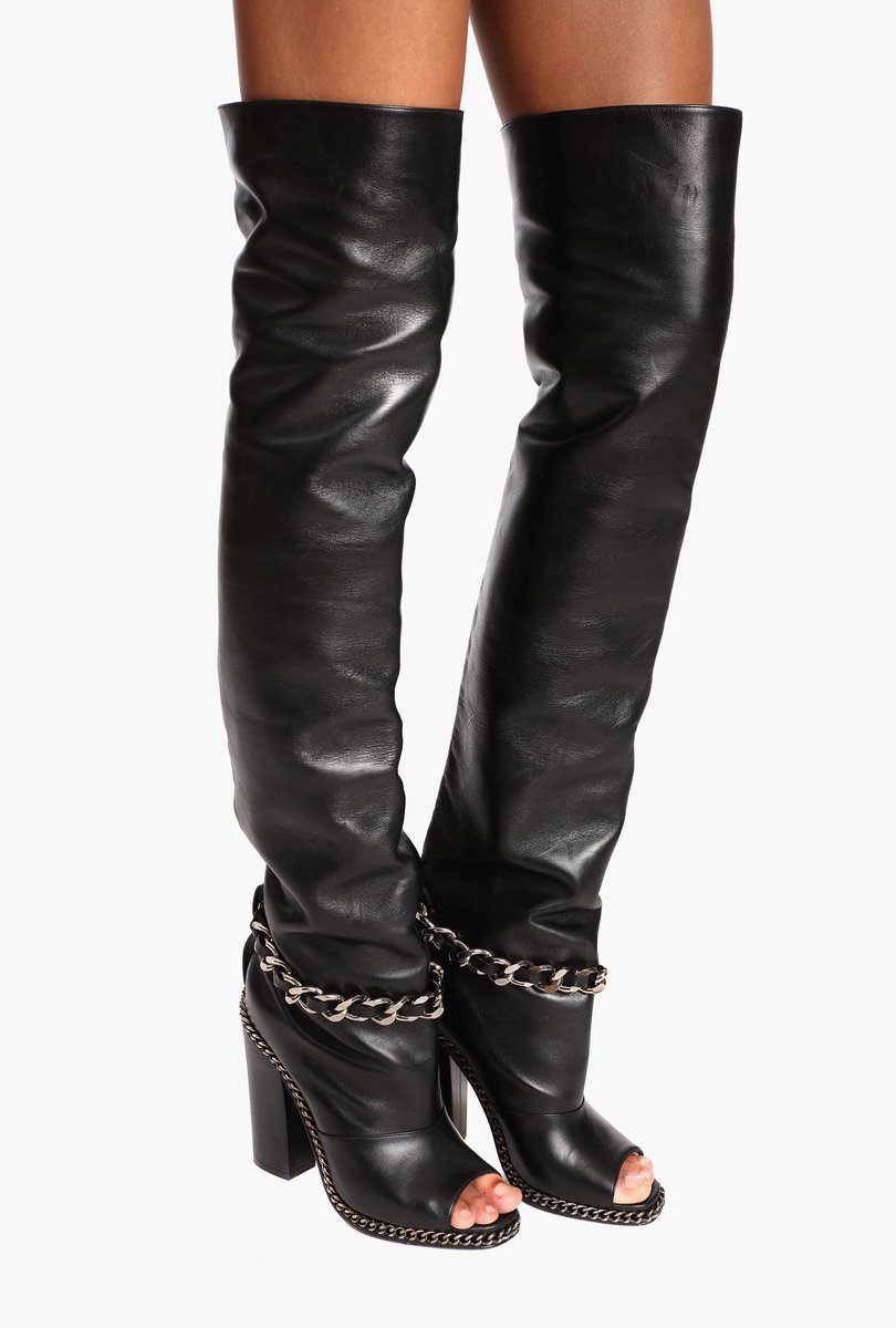 balmain thigh high boots