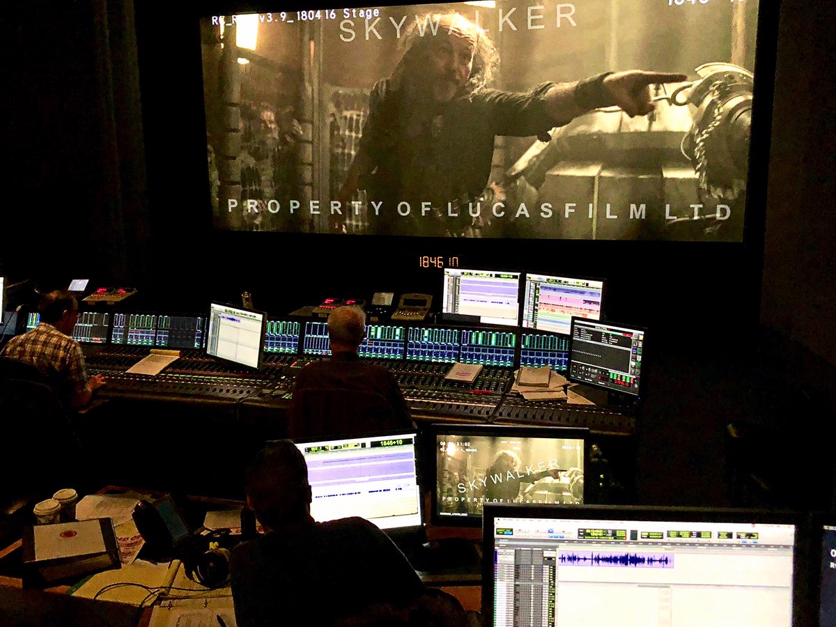 #SoloAStarWarsStory final sound mix,
#SkywalkerSound - proof that #ClintHoward fans have something to look forward to #May25
