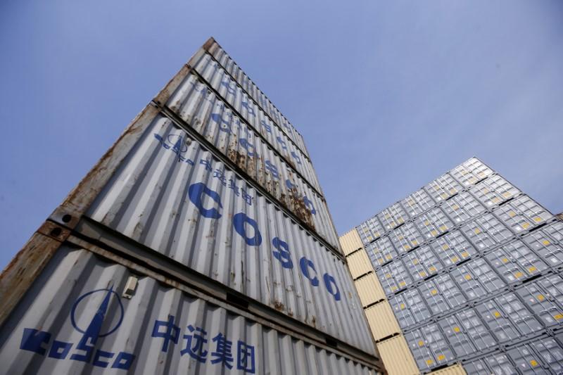 Reuters's tweet photo. U.S. questions COSCO's takeover of California cargo terminal: WSJ https://t.co/nL8u0KtJmu https://t.co/zQvzeWBdnT