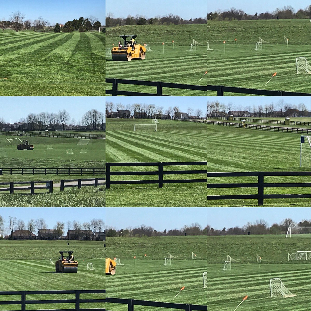 LexingtonFC1's tweet image. A few consecutive days of great weather has allowed us to get the grass cut and the rollers out. Here’s looking forward to a fun weekend of soccer! ⚽️#LexFC #MastersonStation