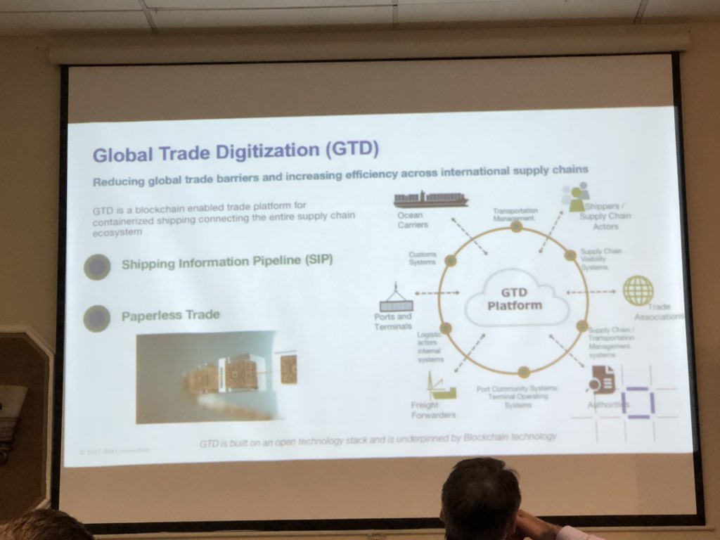IAmScottCarlson's tweet photo. Pretty cool, just wish it wasn’t a big IBM commercial talk , but more about the tech that makes it work #BlockchainSummit18 https://t.co/vLMSDf45qq