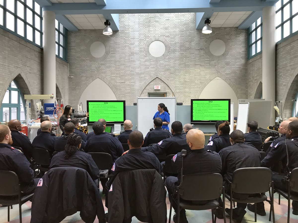 slp1001's tweet photo. More than 80 @nyphospital security officers participated in Autism Training sessions! Thank you Sergeants Krejci & Scriment, Nina Friedman, Dr. Annie Li & Dr. Maria Lame! #childlife #AutismAwareness #patientsfirst2018 #engagement @WCMpediatrics @J_MMejia https://t.co/fpOVkY29nO