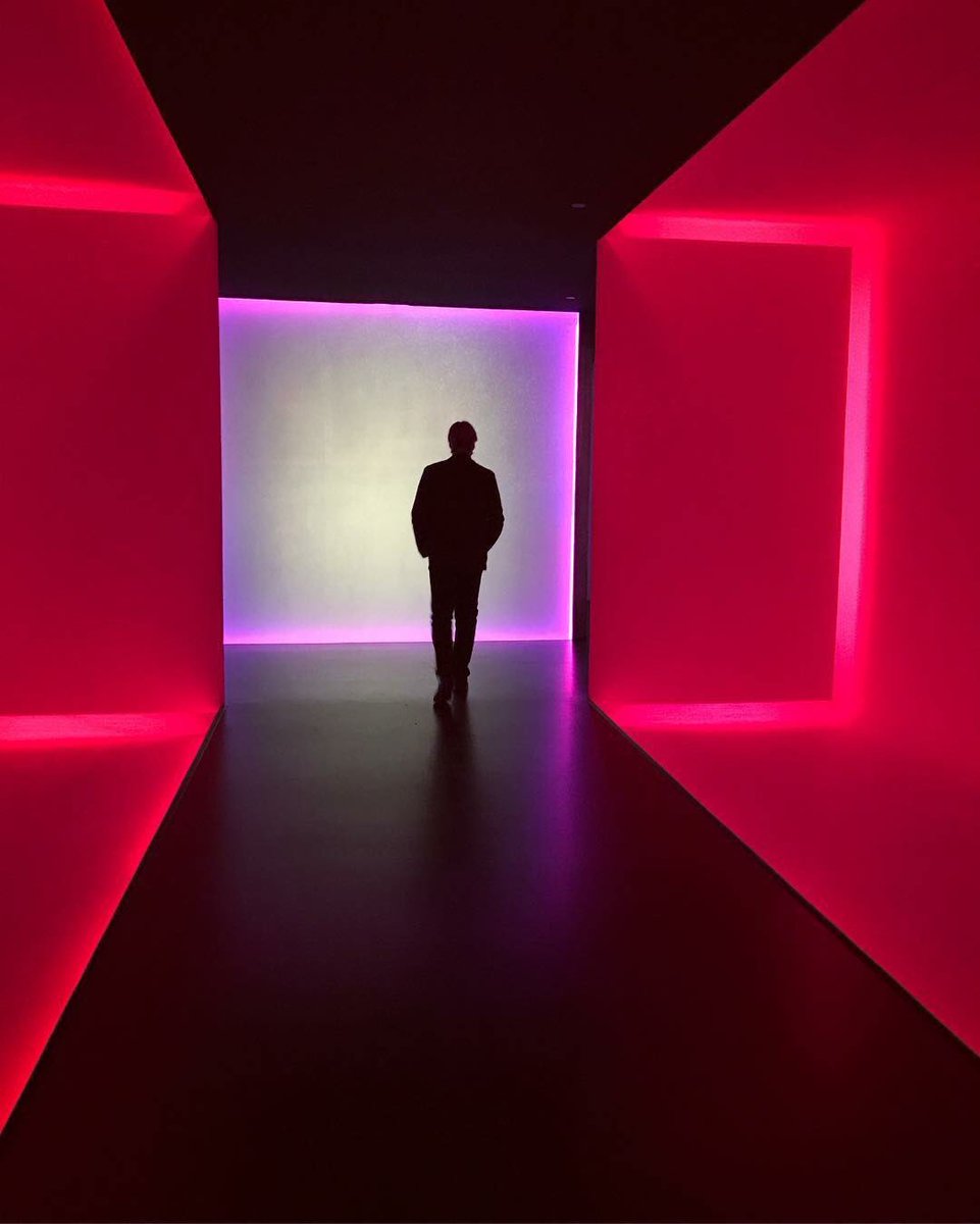 Jeni got me walking into 'The Light Inside', hands in pockets. #jamesturrell #nocturneblue