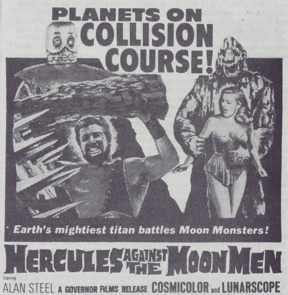 saralightwaller's tweet photo. My chuckle of the day..."Hercules Against the Moon Men," in Cosmicolor and Lunascope! #pulpfilms #Hercules #1950s #scifi #alansteel #moonmen #bmovies #bmoviemaniacs #scfifri #crazycombos #badmovie #bmovie #sciencefiction #fantasy #swordandsandal #beefsteak #heracles https://t.co/nbPnuWYZfK
