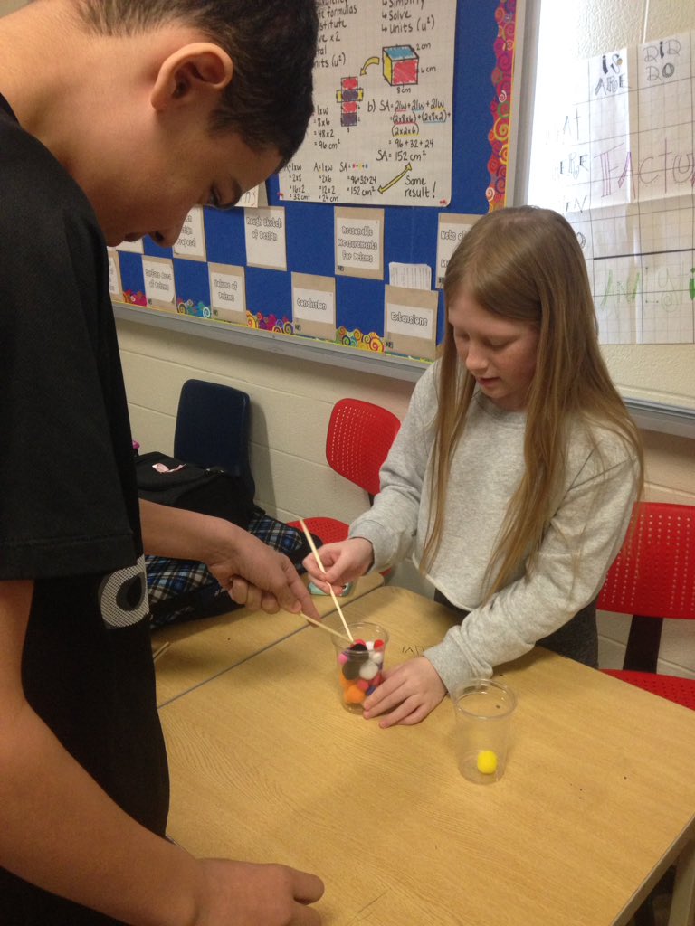 LDubsGatestone's tweet image. Pompom Chopstick Race! #colourchallenge #class78