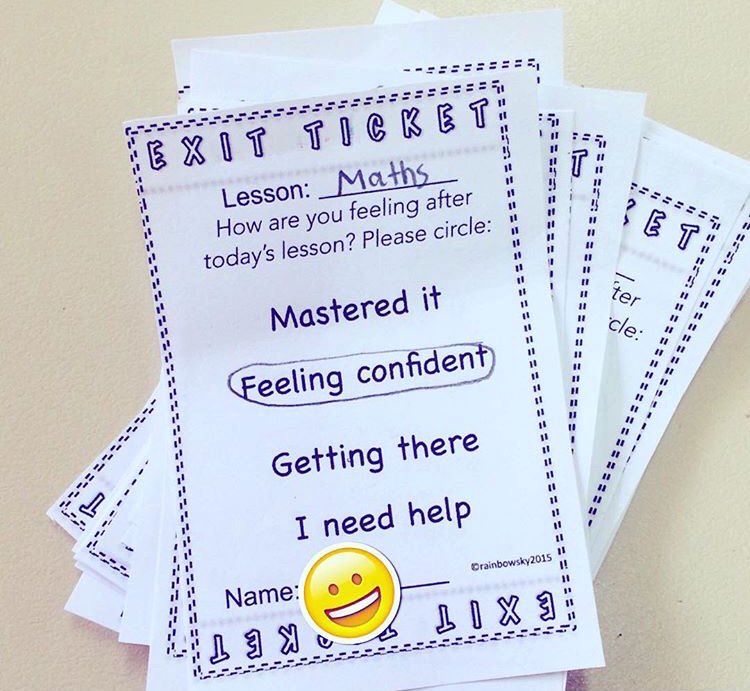 Exit tickets are a great confidential assessment strategy #acuedu_p